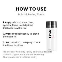 Evole Hair Thickening Fiber - Instant Volume & Natural Density
