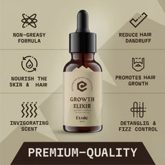 Evole Care men's hair volumizing serum bottle, thickens and strengthens hair
