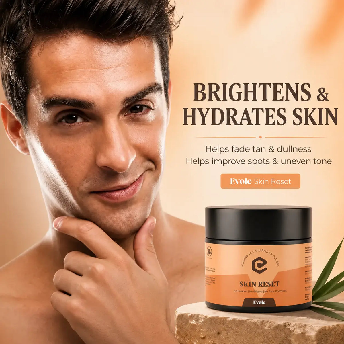 Evole Skin Reset | De-Tan & Brightening Cream with Kojic Acid & Niacinamide